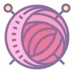 yarn icon in cute color style